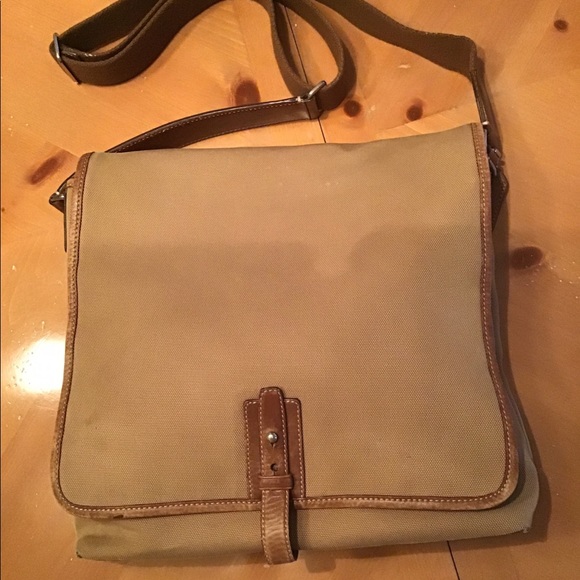 vintage coach leather messenger bolsa